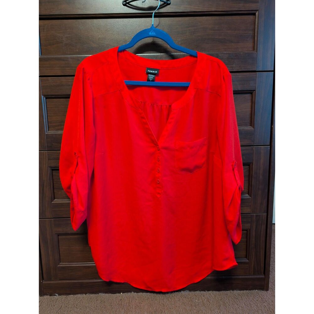 Torrid Red Blouse